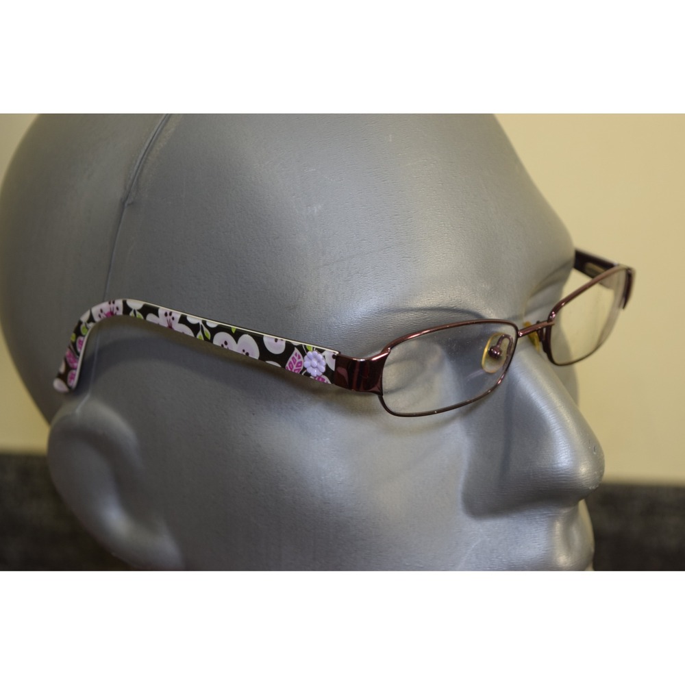 Vera Bradley Plum Petals PPS 130 Maddy Eyeglasses Floral Purple Rectangular